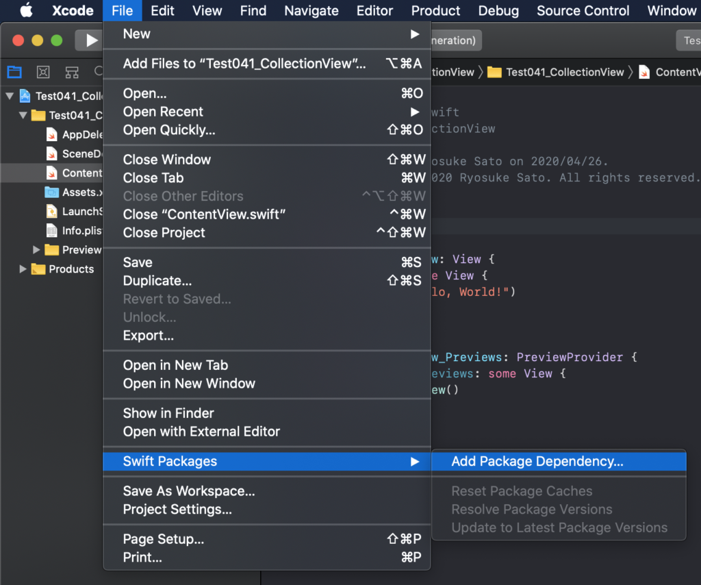 Swift Package Manager でオープンソースパッケージを導入する手順 – .NET ゆる〜りワーク